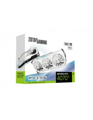 Videocartele ZOTAC ZOTAC GeForce RTX 4070 Ti Trinity OC White Edition 12GB GDDR6X- 192bit- 262521000Mhz- Ada LovelaceDLSS3- PCIe
