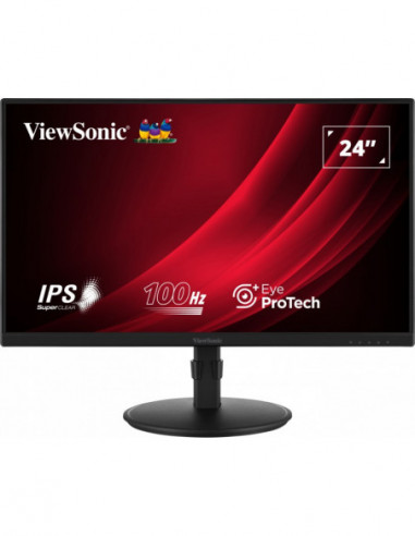 Мониторы LCD 24 дюймов 23.8 VIEWSONIC IPS LED VG2408A Borderless Black (5ms- 1300:1- 250cd- 1920x1080- 178178- VGA- HDMI- Dispa