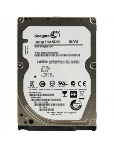 Настольное хранилище HDD 3.5 2.5 SHDD 500GB Seagate Hybrid ST500LM000 Laptop Thin SSHD- 8GB MLC Flash- 2.5- 5400rpm- 64MB- 7.5m