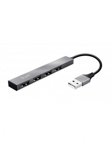 USB-концентраторы Trust HALYX 4-PORT Mini USB HUB- silver