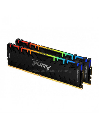 DIMM DDR4 SDRAM 64GB (Kit of 232GB) DDR4-3200 Kingston FURY Renegade DDR4 RGB- PC25600- CL16- 2Rx8- 1.35V- Symmetric BLACK Larg