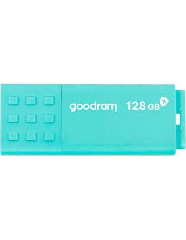 Unități flash USB 128GB USB3.0 Goodram UME3 Care Green- Plastic- Antibacterial Laboratory Certified- Anti-slip design (Read 60