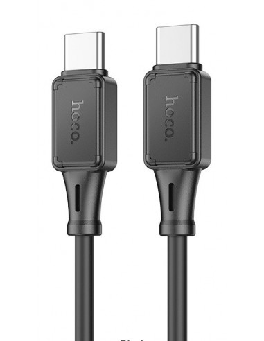 Cabluri Cable USB-C to USB-C HOCO “X101 Assistant- Silicone- 1m- Black- up to 3A- laptop 60W fast charging- Charging Data C
