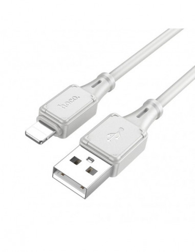 Cabluri Cable USB to Lightning HOCO “X101 Assistant- Silicone- 1m- Gray- up to 2.4A- Charging Data Cable- Outer material: S