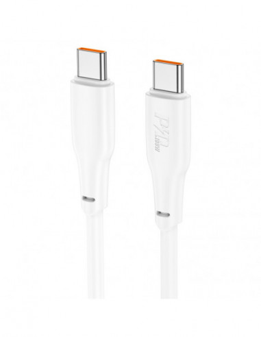 Cabluri Cable USB-C to USB-C HOCO “X93 Force”- 1m- White- up to 100W charging for laptop- up to 3A- Charching Data Cable- O
