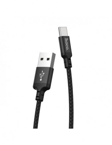 Cabluri Cable USB to USB-C HOCO “X14 Times speed”- 1m- Black- up to 2.0A- Charging Data Cable- Outer material: PVC