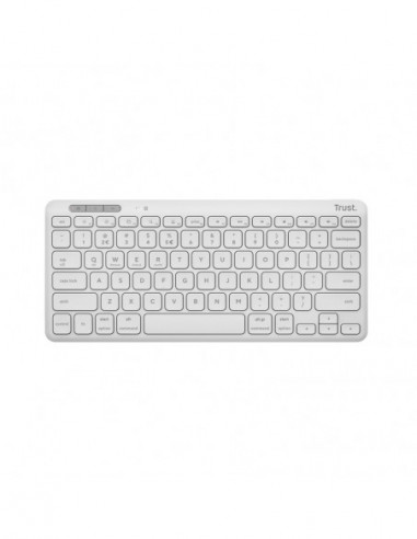 Клавиатуры Trust Trust Lyra Multi-Device Compact Wireless keyboard- RF 2.4GHz- Bluetooth v5.0- Key technology-scissor- FN keys-