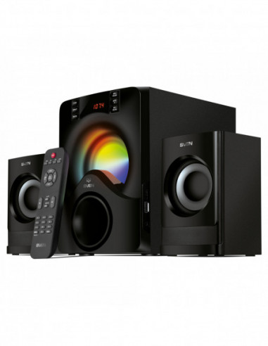 Boxe 2.1 SVEN MS-312 Black- 2.1 20W + 2x10W RMS- Dynamic switchable RGB backlit gaming speaker system- Bluetooth- USBSD player