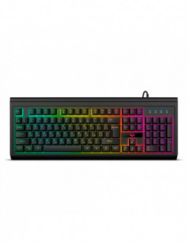 Tastaturi SVEN SVEN KB-G8400 Programmable Gaming Keyboard- membrane with tactile feedback-104 keys- 12Fn-keys- Customizable RGB