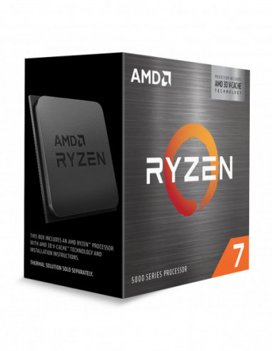 Procesor AM4 AMD Ryzen 7 5700X3D- Socket AM4- 3.0-4.1GHz (8C16T)- 4MB L2 + 96MB L3 AMD 3D V-Cache- No Integrated GPU- 7nm 105W-
