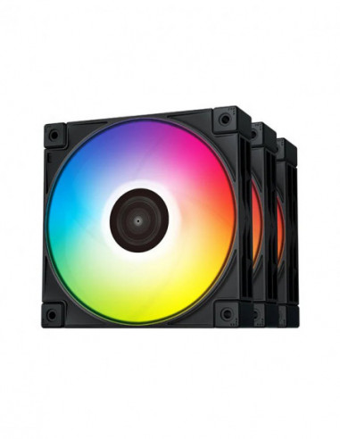 Ventilator pentru carcasa PC, PSU, HDD, VGA, pasta termică 120mm Case Fan-DEEPCOOL FC120-3 IN 1- 3x A-RGB LED Fans- 120x120x25 m