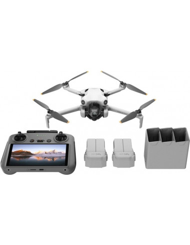 Дроны (969101) DJI Mini 4 PRO Fly More Combo + Controller 5.5-Portable Drone- DJI RC2 5.5- 48MP photo- 4K 100fpsFHD 200fps camer