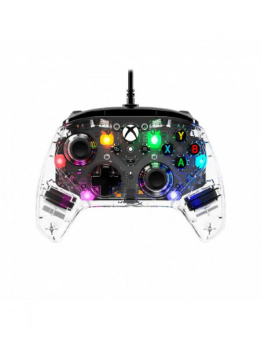 Accesorii de jocuri Gamepad HyperX Clutch Gladiate RGB- Transparent- Wired Xbox Licensed Controller for Xbox Series SX PC- Prog