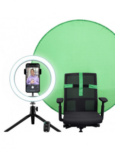 Аксессуары GSM Trust Maku+- 2-IN-1 STREAMING KIT Ring Light- Improve your vlogs with this 10 inch ring light- 56-inch foldable g