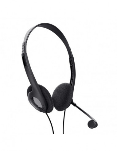 Căști Trust Trust Primo Chat Headset for PC and laptop- On-ear Stereo headphones- Omnidirectional microphone- 70 Hz-20000 Hz- 3.