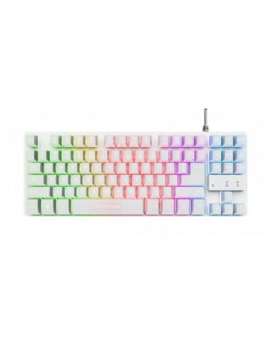 Клавиатуры Trust Trust Gaming GXT833W THADO TKL Compact metal gaming membrane keyboard with multicolour LED illumination- 87 key