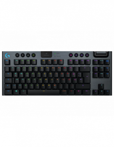 Игровые клавиатуры Logitech Gaming Wireless Keyboard Logitech G915 TKL- Mechanical- Ultra thin- GL Tactile- Aluminum- Media сont