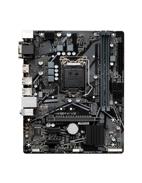 Материнская плата Gigabyte H410M H V2, LGA1200, Intel H470, Micro-ATX Материнская плата Gigabyte H410M H V2, LGA1200, Intel H470, Micro-ATX