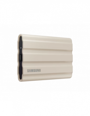 USB3.0 Внешний портативный SSD 1.0TB Samsung Portable SSD T7 Shield Beige- USB-C 3.1 (88x59x13mm- 98g-RW:10501000MBs- IP65)