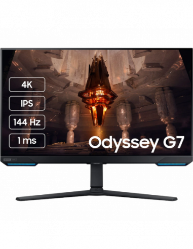 Игровые мониторы 31.5 SAMSUNG Odyssey S32BG700-Black-IPS-3840x2160-144Hz-G-Sync+FreeSync-1msMPRT-350cd-DP+HDMI