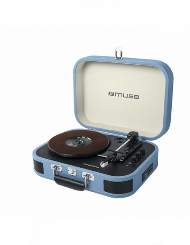 Sisteme audio de vinil Vinyl Turntable MUSE MT-201 BTB- Light BlueBeige