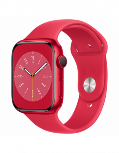 Нательные устройства Apple Apple Watch Series 8 GPS- 41mm (PRODUCT)RED Aluminium Case with (PRODUCT)RED Sport Band- MNP73