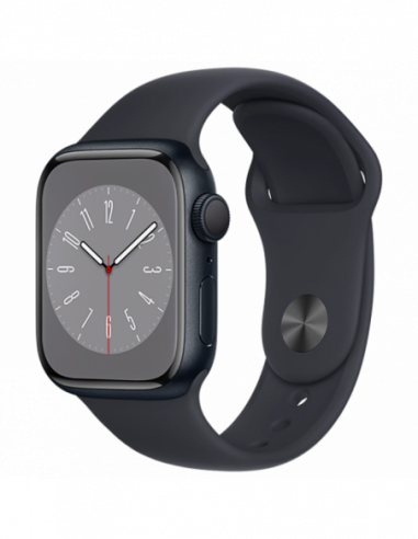 Dispozitive purtabile Apple Apple Watch Series 8 GPS- 45mm Midnight Aluminium Case with Midnight Sport Band- MNP13