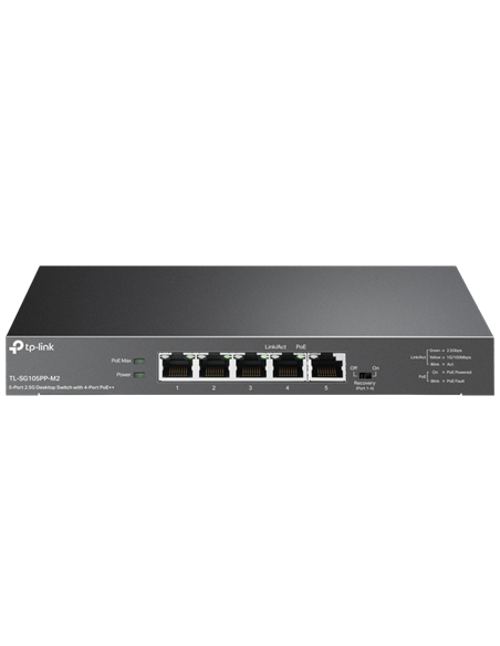 PoE коммутатор TP-LINK TL-SG105PP-M2, 4x 802.3af/at/bt PoE++