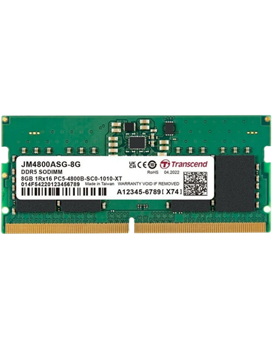 Memorie RAM Transcend JM4800ASG-8G, DDR5 SDRAM, 4800 MHz, 8GB, JM4800ASG-8G