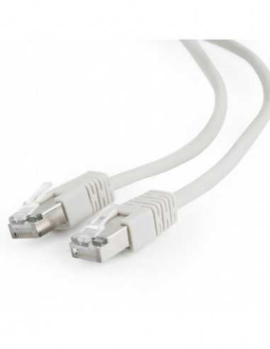 Патч-корды 5m- FTP Patch Cord Gray- PP22-5M- Cat.5E- Cablexpert- molded strain relief 50u plugs