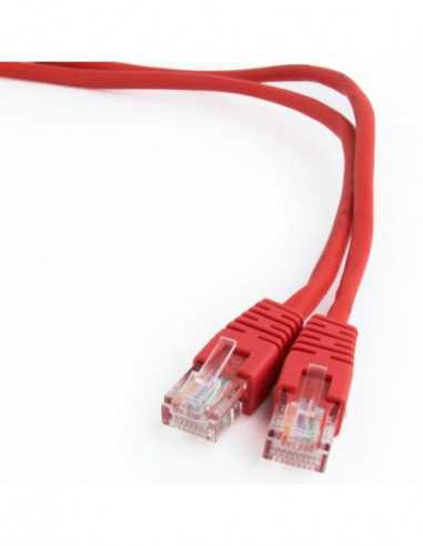 Патч-корды 2m- Patch Cord Red- PP12-2MR- Cat.5E- Cablexpert- molded strain relief 50u plugs