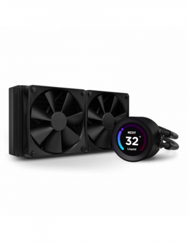 Cooler Intel/AMD AIO Liquid Cooling NZXT Kraken Elite 240 Black (17.9-30.6dB- 78.02CFM- 2x120mm- 500-1800RPM- LCD 2.36- CAM)