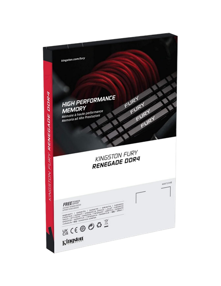 Оперативная память Kingston FURY Renegade, DDR4 SDRAM, 3600 МГц, 8Гб, KF436C16RB/8