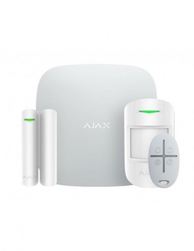 Sisteme de securitate Ajax Wireless Security StarterKit- White- (Control Hub- Motion Detector- Opening Detector- Key fob)