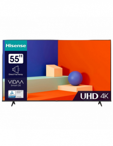 Televizoare 55 LED SMART TV Hisense 55A6K- Real 4K- 3840x2160- VIDAA OS- Black