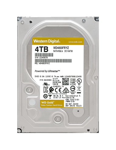 Unitate HDD Western Digital WD Gold, 3.5", 4 TB WD4003FRYZ