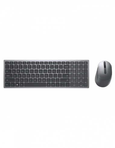 Tastaturi Dell Wireless Keyboard amp Mouse Dell Multi-Device KM7120W- Multimedia Keys- 2.4GhzBT- Russian- Titan Grey