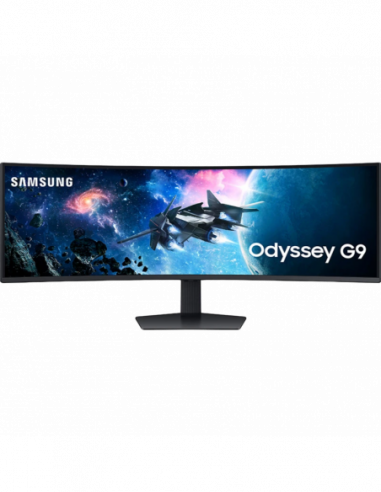 Игровые мониторы 48.8 SAMSUNG Odyssey G9 S49CG954-Black-Curved-VA-5120x1440-240Hz-FreeSync+GSync-1msGTG-450cd-HDMI+DP+USB