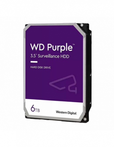 Настольное хранилище HDD 3.5 3.5 HDD 6.0TB -SATA-256MB Western Digital Purple (WD64PURZ)- Surveillance- CMR