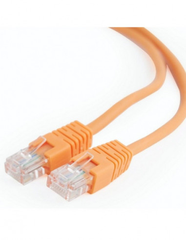 Патч-корды 0.25m- Patch Cord Orange- PP12-0.25MO- Cat.5E- Cablexpert- molded strain relief 50u plugs