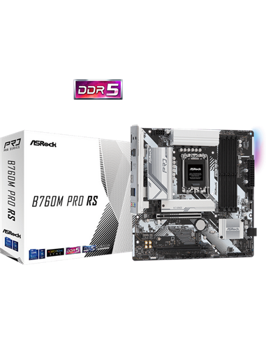 Placă de bază ASRock B760M PRO RS, LGA1700, Intel B760, Micro-ATX