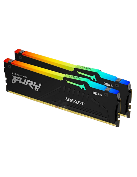 Memorie RAM Kingston FURY Beast RGB, DDR5 SDRAM, 5600 MHz, 32 GB, KF556C36BBEAK2-32