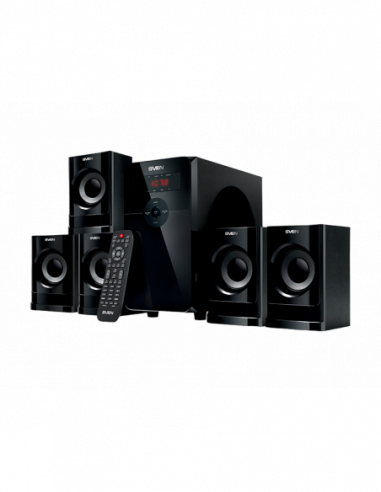 Soundbare, sistem audio pentru casă Audio System 5.1 SVEN HT-201 80w- USB- SD- FM- Display- RC- Black