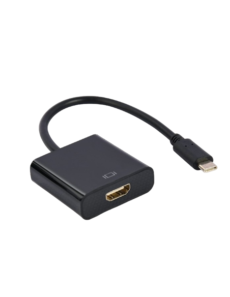 Видеокабель Cablexpert A-CM-HDMIF-04, USB 3.1 Type-C (M) - HDMI (F), 0.15 м, Чёрный