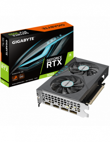 Видеокарты GIGABYTE VGA Gigabyte RTX3050 6GB GDDR6 Eagle OC (GV-N3050EAGLE OC-6GD)