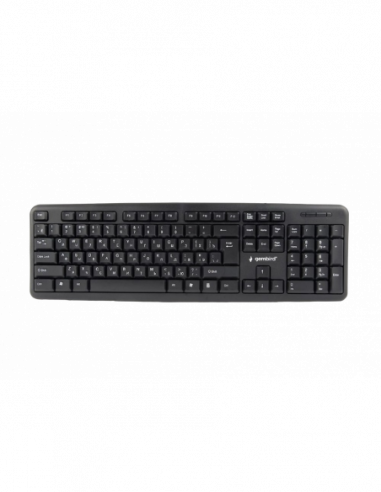 Клавиатуры Gembird Keyboard Gembird KB-U-103- Standard- Full size- Silent- ENRU- Black- USB