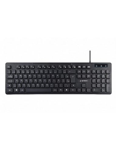 Tastaturi Gembird Keyboard Gembird KB-MCH-04- Slimline- Silent- 12 FN keys- Chocolate type- ENRU- Black- USB