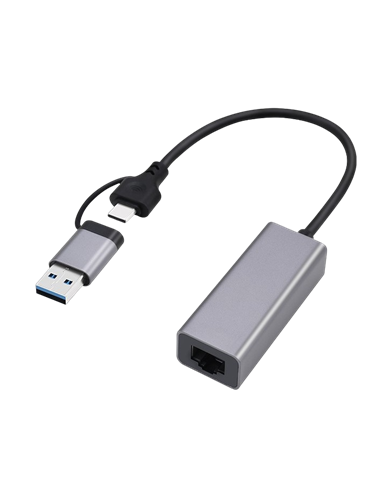 Adaptor de rețea Cablexpert A-USB3AC-LAN-01, Gri