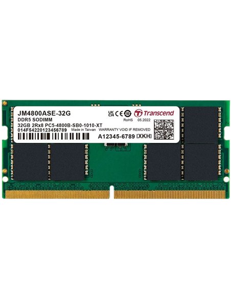 Memorie RAM Transcend JetRam, DDR5 SDRAM, 4800 MHz, 32 GB, JM4800ASE-32G