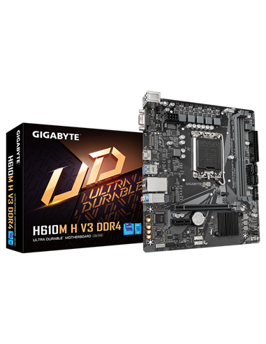 Материнская плата Gigabyte H610M H V3 DDR4, LGA1700, Intel H610, Micro-ATX